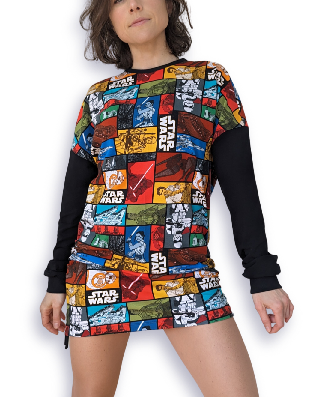 T-shirt dress with star wars characters